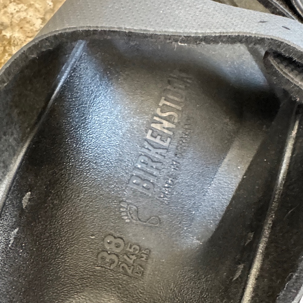 Birkenstock Men's Black Double-Strap Sandals / W4 - Picture 3 of 4